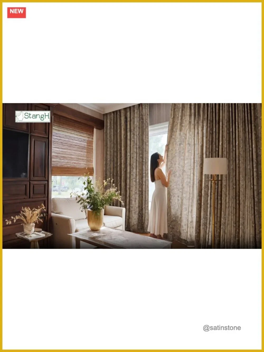Floral Vintage Farmhouse Linen Curtains Light Filtering Privacy Drapes Backtab